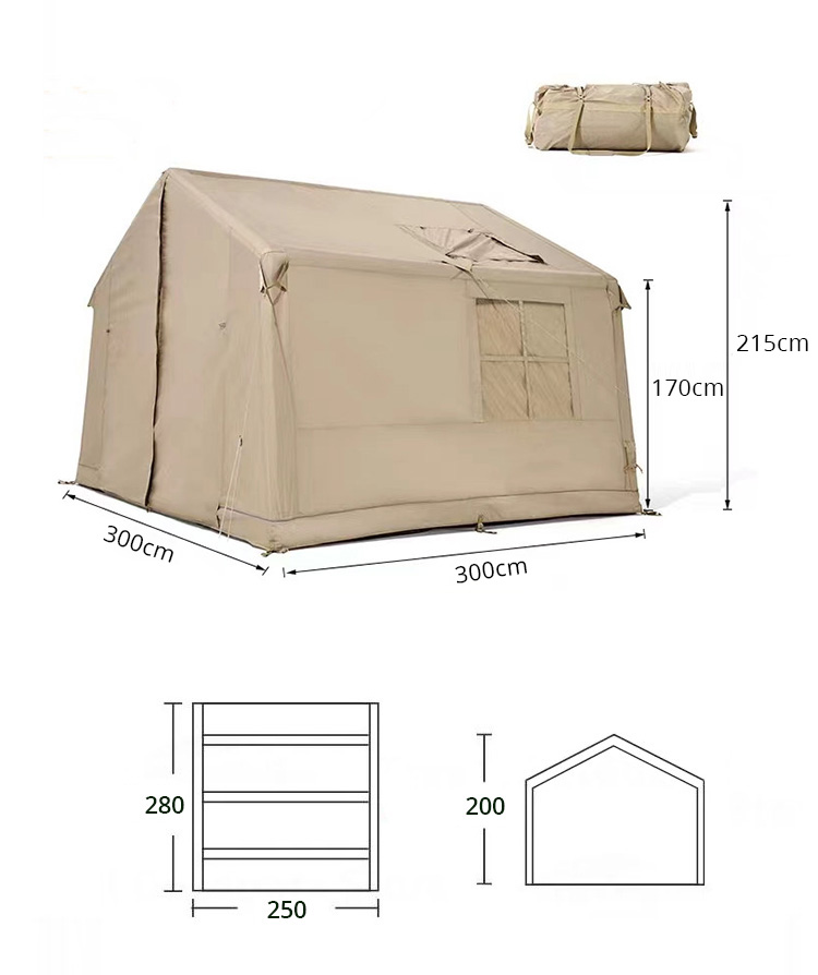 9㎡ dickes automatisches aufblasbares Glamping-Zelt