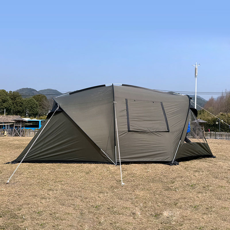 Armeegrünes Camping-Tunnelzelt