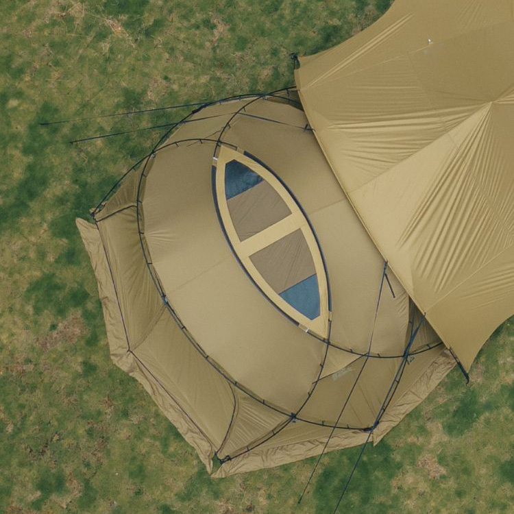 21.6 m² luxuriöses wasserdichtes Camping-Kuppelzelt
