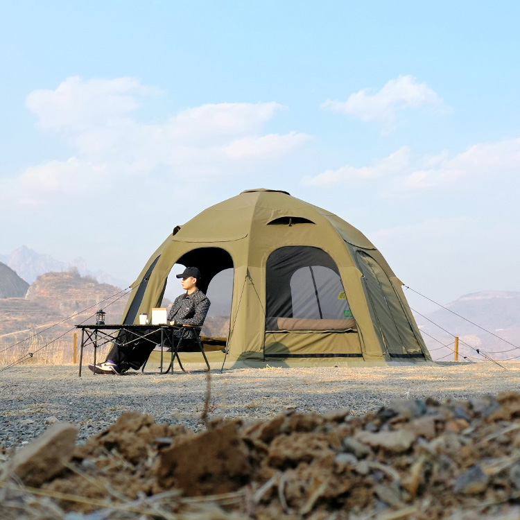 5M 20㎡Air Aufblasbares Campingzelt - 4 Türen 4 Fenster