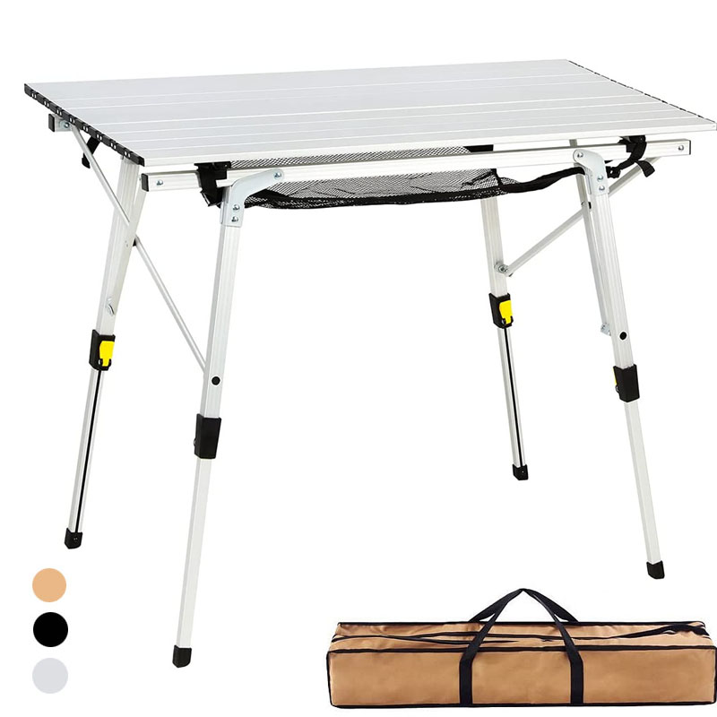 Klappbarer Eierrollen-Camping-Picknicktisch aus Aluminium