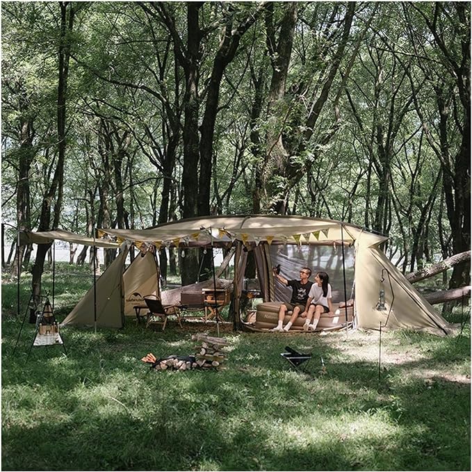 Regenfestes 2-Raum-Camping-Tunnelzelt