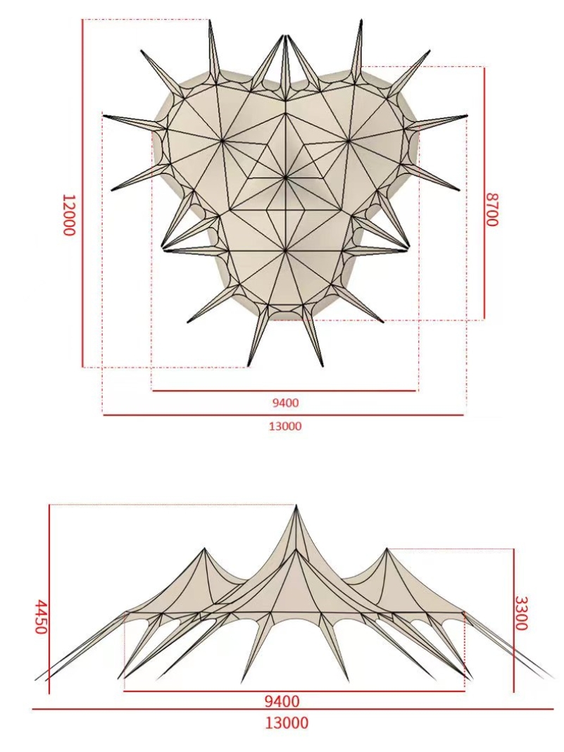 4 Peaks Glamping Site Lotus Awing Zelt